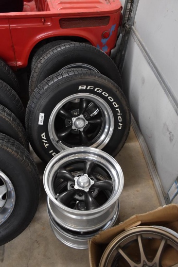(2) B.F. Goodrich P255-60R15 tires and (4) American Racing 15" 5 lug rims