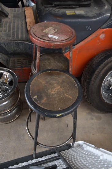 (3) metal barstools
