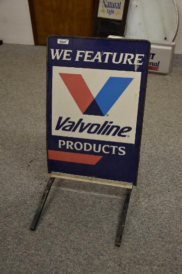 Valvoline double sided sidewalk plastic sign