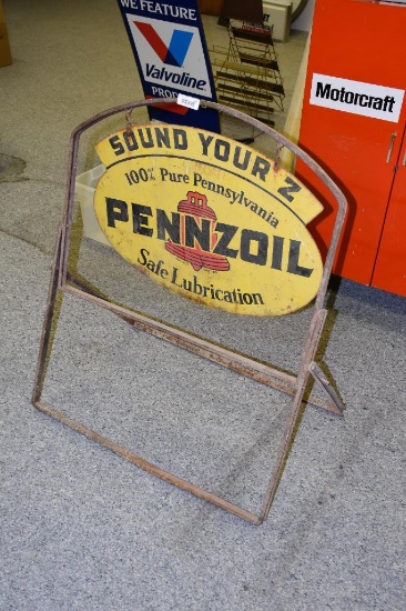 Pennzoil double sided sidewalk sign