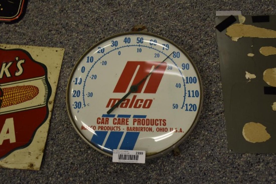 Malco Car Care Products glass faced thermometer