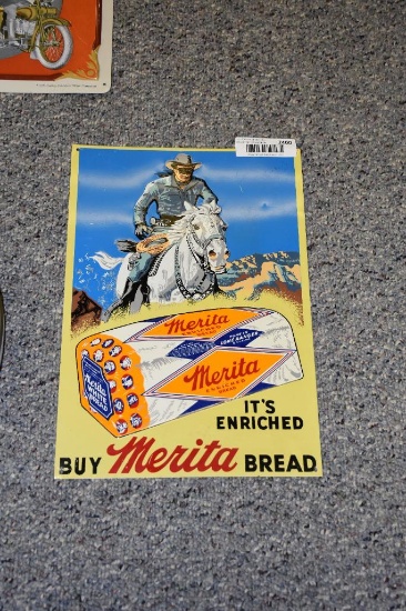 Merita Bread reproduction tin tacker sign