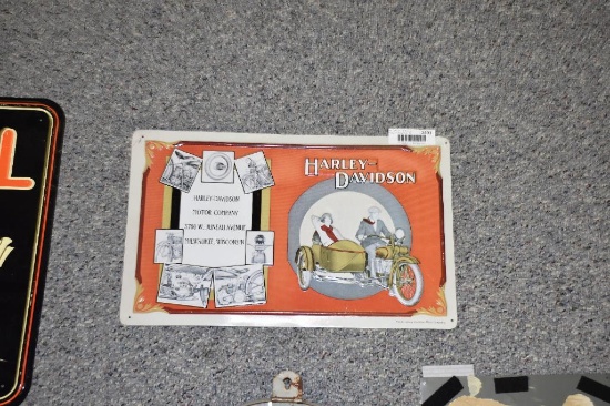 Harley Davidson single sided reproduction sign
