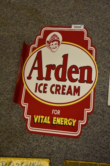 Arden Ice Cream double sided metal flange (Reproduction) sign