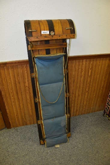 Hedlund "Nokomis Illinois" vintage wooden toboggan