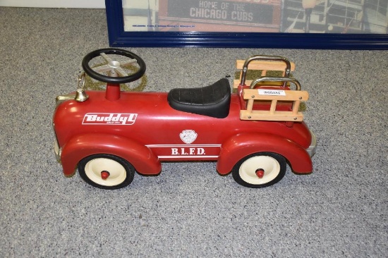 Buddy L child's riding fire truck (Metal body plastic fenders)