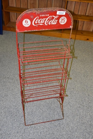 Coca-Cola double sided metal store display rack