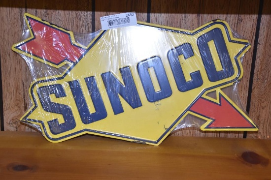 Sunoco advertising single sided metal sign