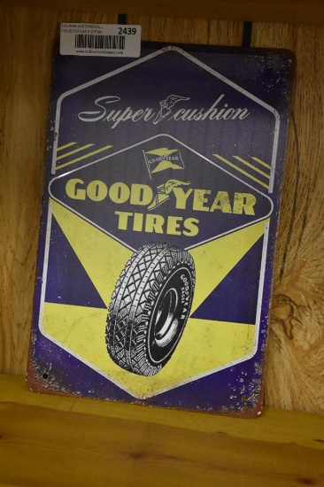 Good Year Tires reproduction single sided metal sign