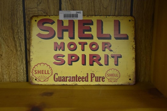 Shell Motor Oil single sided reproduction metal sign