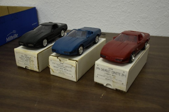 (3) Ertl 1994's Promo car Corvettes