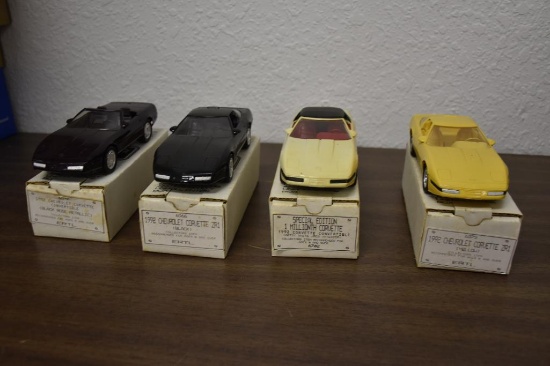 (4) Ertl 1992 Corvette Promo Cars