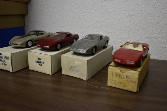 (4) 1980's-90 Ertl Corvette Promo Cars