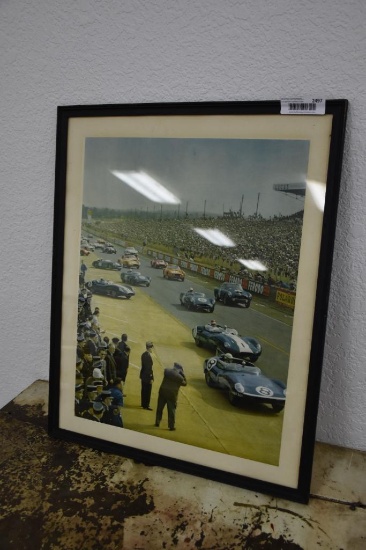 24Hr race in France framed picture