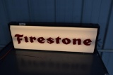 Firestone single sided plastic front light up advertising sign