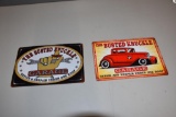 (2) Busted Knuckle newer style signs