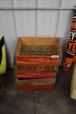 (5) wooden soda crates