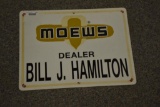 Moews single sided metal sign