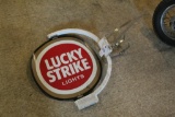 Lucky Strike Advertising Sign & Sign Holder