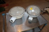 (2) Porcelain Service Island Side Lights