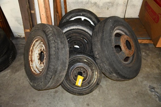 (5) Misc. tires and rims