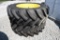 (2) Goodyear 480/70R34 tires of John Deere 12-bolt sprayer wheels
