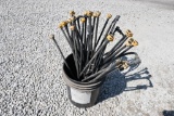 Bucket of corn drop nozzles