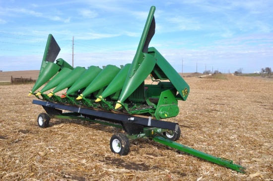 2003 John Deere 693 6 row 30" corn head w/trailer