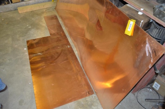8 ft. x 3 ft. sheet of copper, partial sheet sells with it