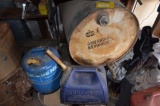 50 gallon barrel & gas cans, empty