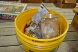 Bucket of brass shark bite fittings