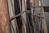 Items in small closet area at southeast corner of shop to include: