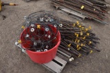 Large quantity of electric fence posts w/wire