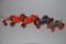 (5) Case 1/16 scale toy tractors