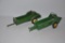(2) John Deere manure spreader toys - approx. 1/16 scale