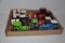 Flat of assorted toy tractors - approx. 1/32 scale