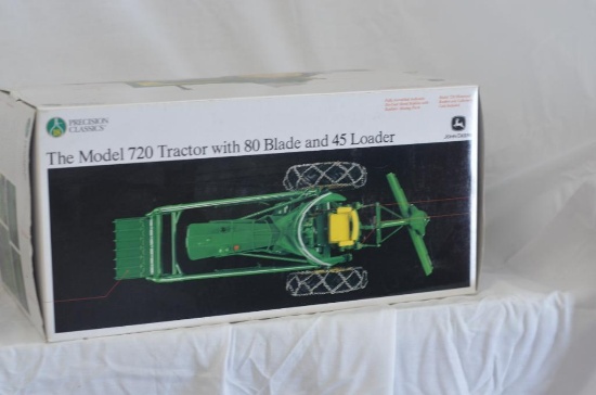 Ertl 1/16 scale Precision John Deere "The Model 720 tractor with 80 blade & 45 loader"