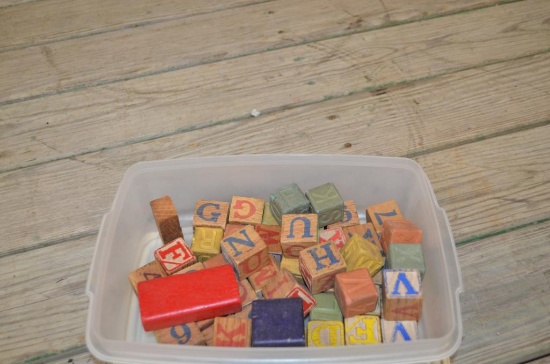 Vintage & rustic child's blocks