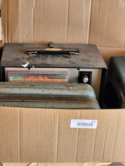 (3) Vintage carbon copy receipt holders out of old gas station & vintage tester