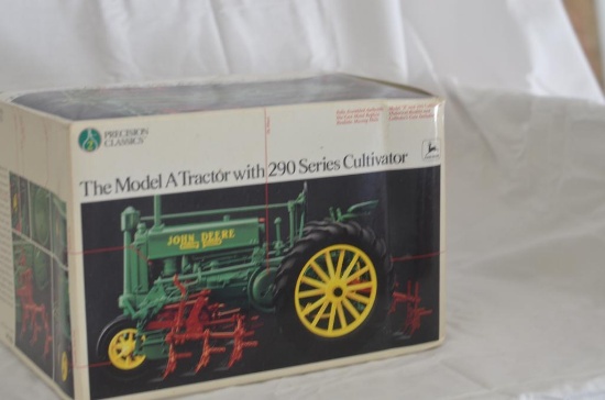 Ertl 1/16 scale John Deere Precision "The Model A Tractor with 290 series cultivator"