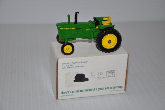 John Deere 4010 1/43 scale toy tractor to promote Broadstrike Weed Control System