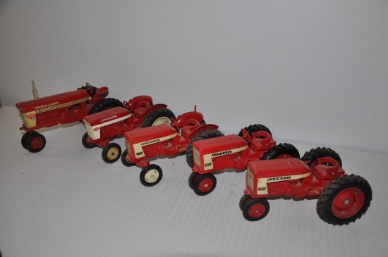 (5) International Farmall 1/16 scale toy tractors