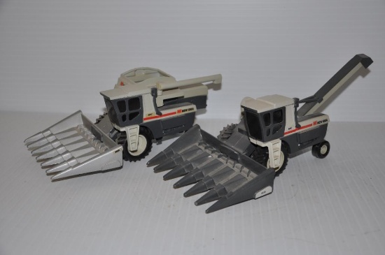 New Idea combine & earlage harvester toys - approx. 1/16 scale
