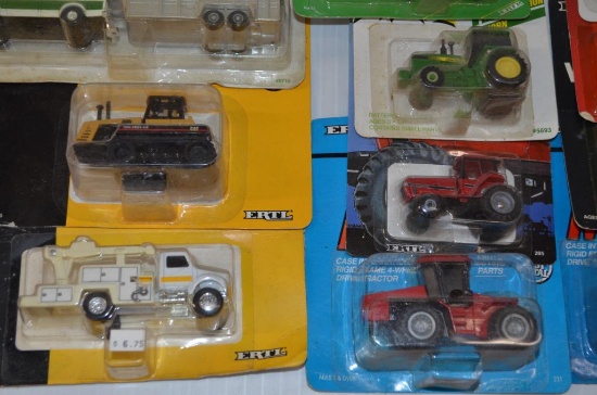 Box of 1/64th Scale Toys to include Construction and Farm Equipment