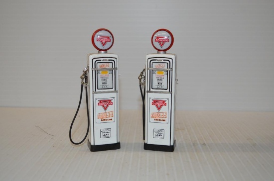 (2) Conoco Gas Pump Die-Cast Banks