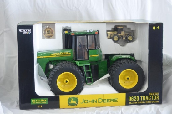 Ertl Britain's 1/16 & 1/64 scale John Deere 9620 tractor set