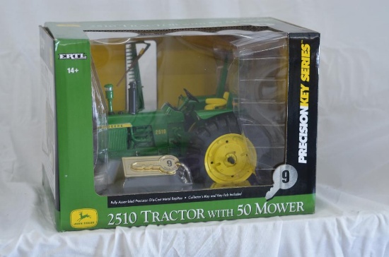 Ertl 1/16 scale Precision Key series 2510 tractor with 50 mower