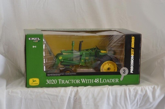 Ertl Britain's 1/16 scale John Deere Precision Key 3020 tractor with 48 loader