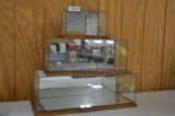 (3) Mirrored back glass collector display cases