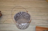 Heavy rustic brown enamel pan